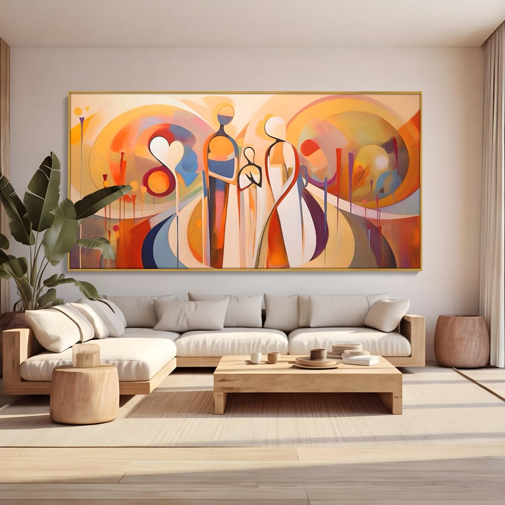 Tablou Canvas Premium LuxCanva® A1379, Family ,Dormitor, Cuplu, Iubire, Abstract, Living, Culori Vibrante