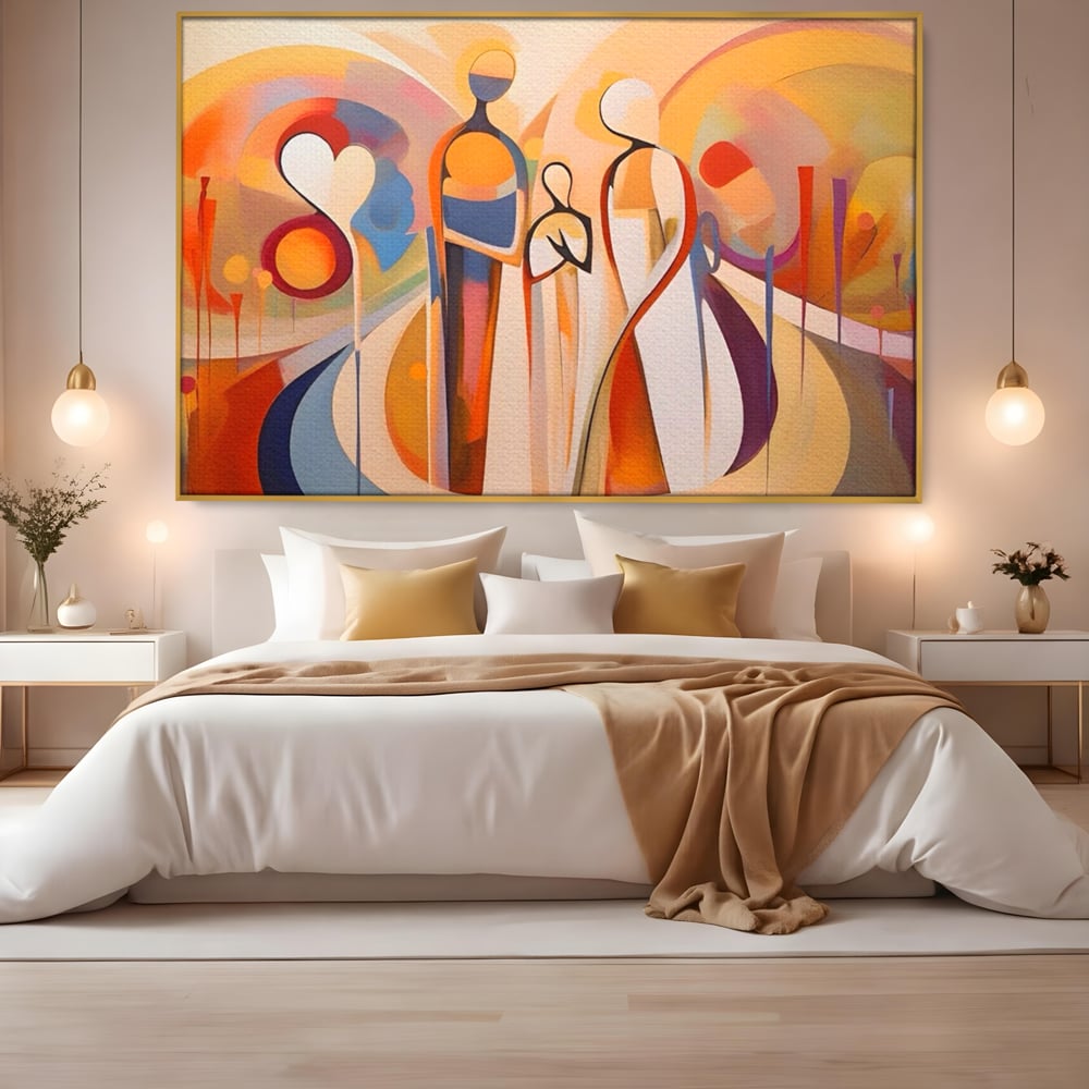 Tablou Canvas Premium LuxCanva® A1379, Family ,Dormitor, Cuplu, Iubire, Abstract, Living, Culori Vibrante