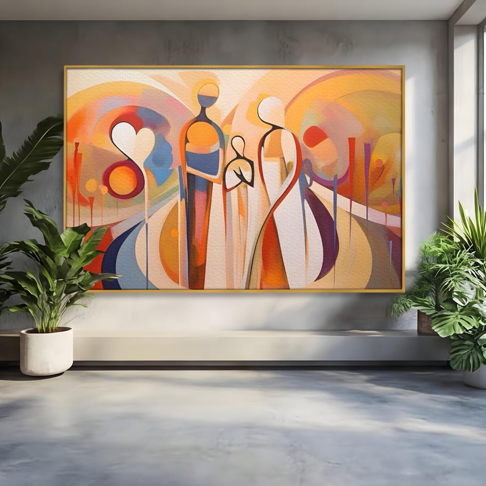 Tablou Canvas Premium LuxCanva® A1379, Family ,Dormitor, Cuplu, Iubire, Abstract, Living, Culori Vibrante
