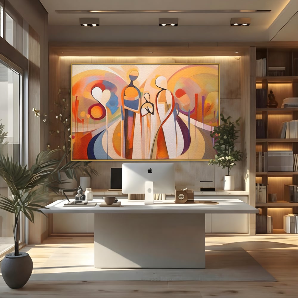 Tablou Canvas Premium LuxCanva® A1379, Family ,Dormitor, Cuplu, Iubire, Abstract, Living, Culori Vibrante