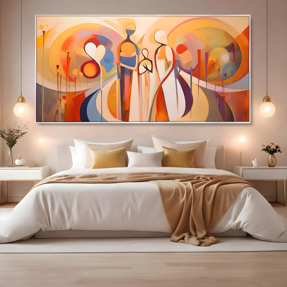 Tablou Canvas Premium LuxCanva® A1379, Family ,Dormitor, Cuplu, Iubire, Abstract, Living, Culori Vibrante