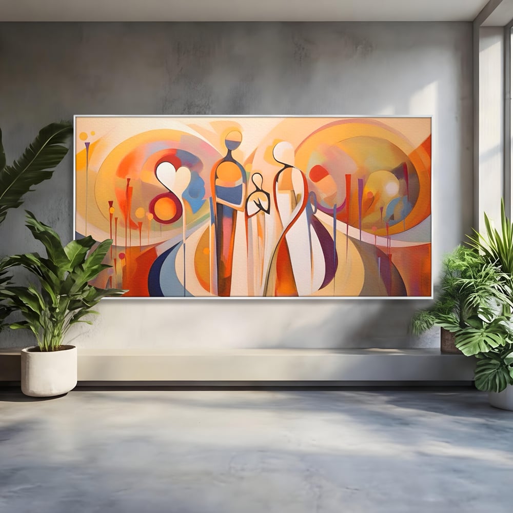 Tablou Canvas Premium LuxCanva® A1379, Family ,Dormitor, Cuplu, Iubire, Abstract, Living, Culori Vibrante