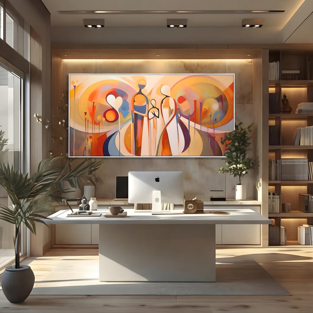 Tablou Canvas Premium LuxCanva® A1379, Family ,Dormitor, Cuplu, Iubire, Abstract, Living, Culori Vibrante