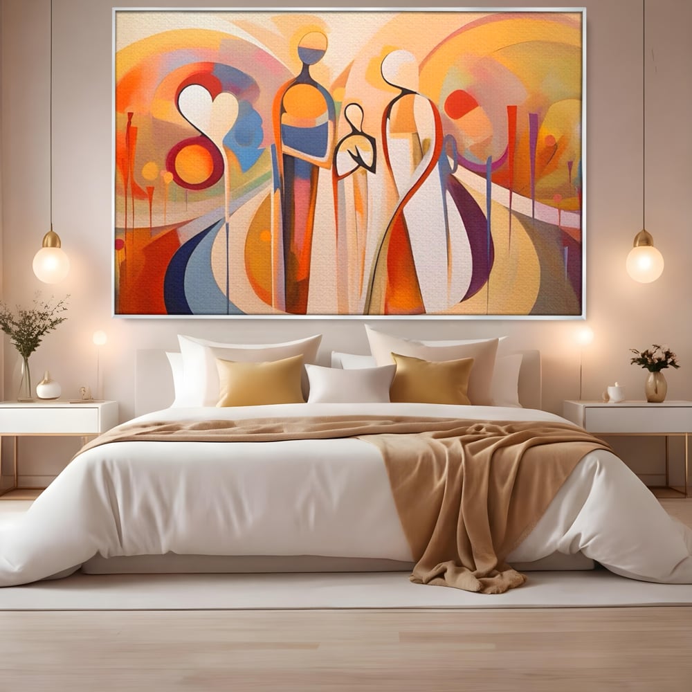 Tablou Canvas Premium LuxCanva® A1379, Family ,Dormitor, Cuplu, Iubire, Abstract, Living, Culori Vibrante
