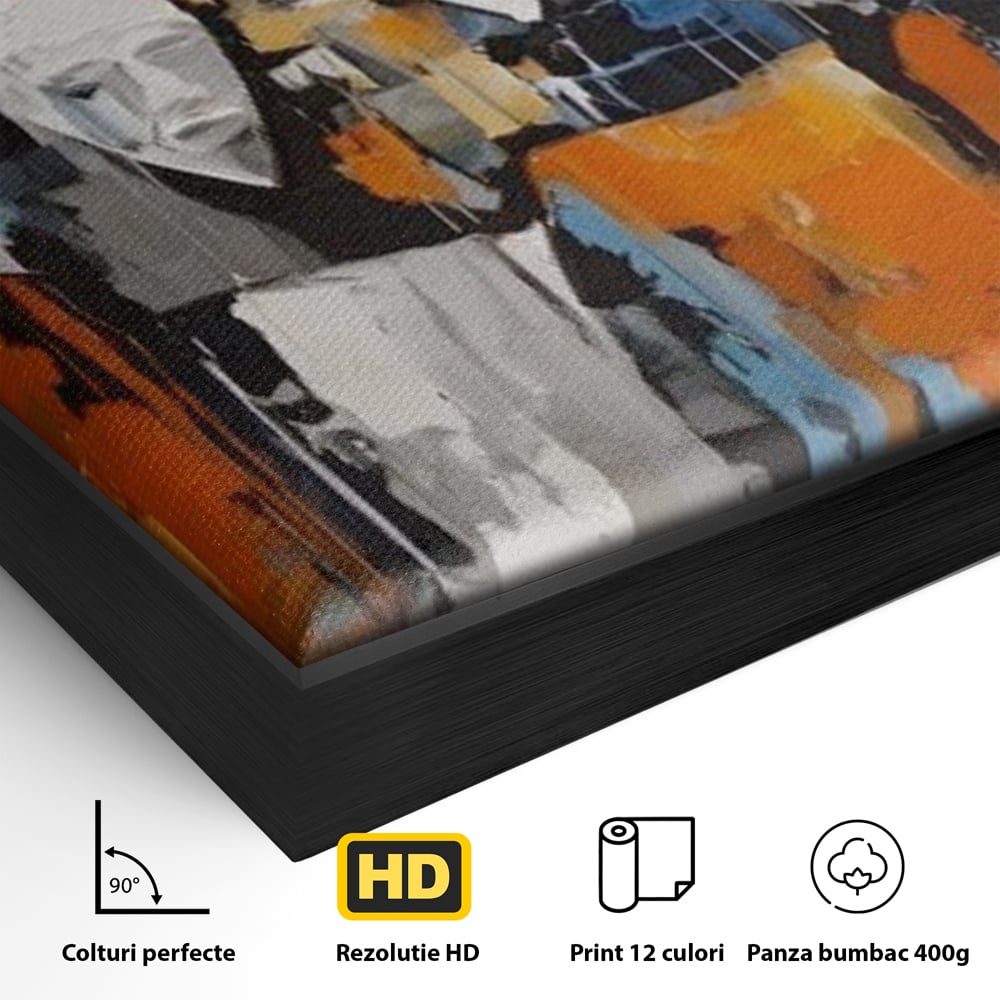 Tablou Canvas Premium LuxCanva® A1380, Chipuri Multiple , Dormitor, Masti, Oameni, Arta Moderna, Abstract, Living, Culori Vibrante