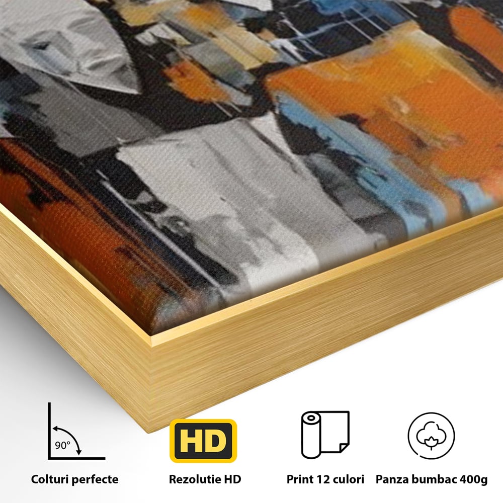 Tablou Canvas Premium LuxCanva® A1380, Chipuri Multiple , Dormitor, Masti, Oameni, Arta Moderna, Abstract, Living, Culori Vibrante