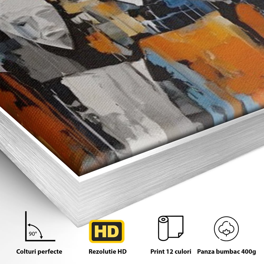 Tablou Canvas Premium LuxCanva® A1380, Chipuri Multiple , Dormitor, Masti, Oameni, Arta Moderna, Abstract, Living, Culori Vibrante