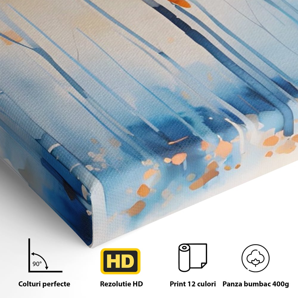 Tablou Canvas Premium LuxCanva® A1382, In Culorile Toamnei , Living, Padure, Natura, Copaci, Dormitor, Culori Vibrante