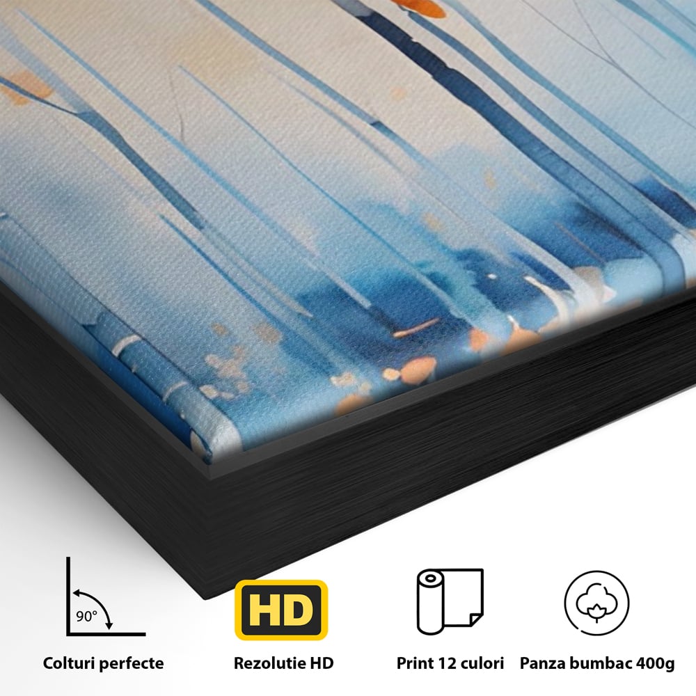 Tablou Canvas Premium LuxCanva® A1382, In Culorile Toamnei , Living, Padure, Natura, Copaci, Dormitor, Culori Vibrante