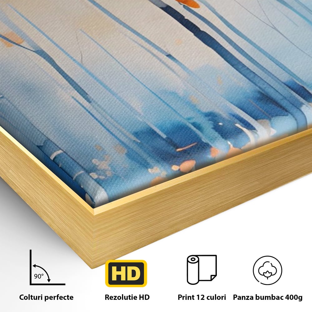 Tablou Canvas Premium LuxCanva® A1382, In Culorile Toamnei , Living, Padure, Natura, Copaci, Dormitor, Culori Vibrante