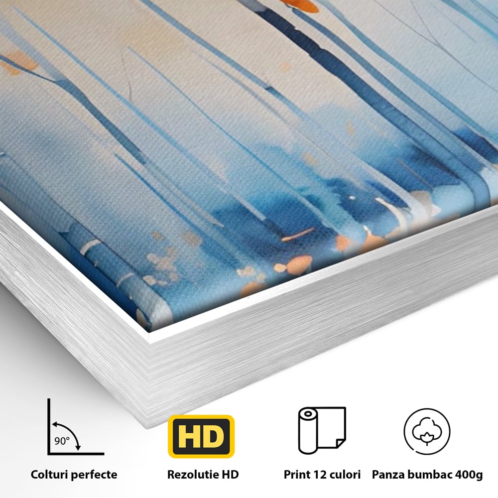 Tablou Canvas Premium LuxCanva® A1382, In Culorile Toamnei , Living, Padure, Natura, Copaci, Dormitor, Culori Vibrante