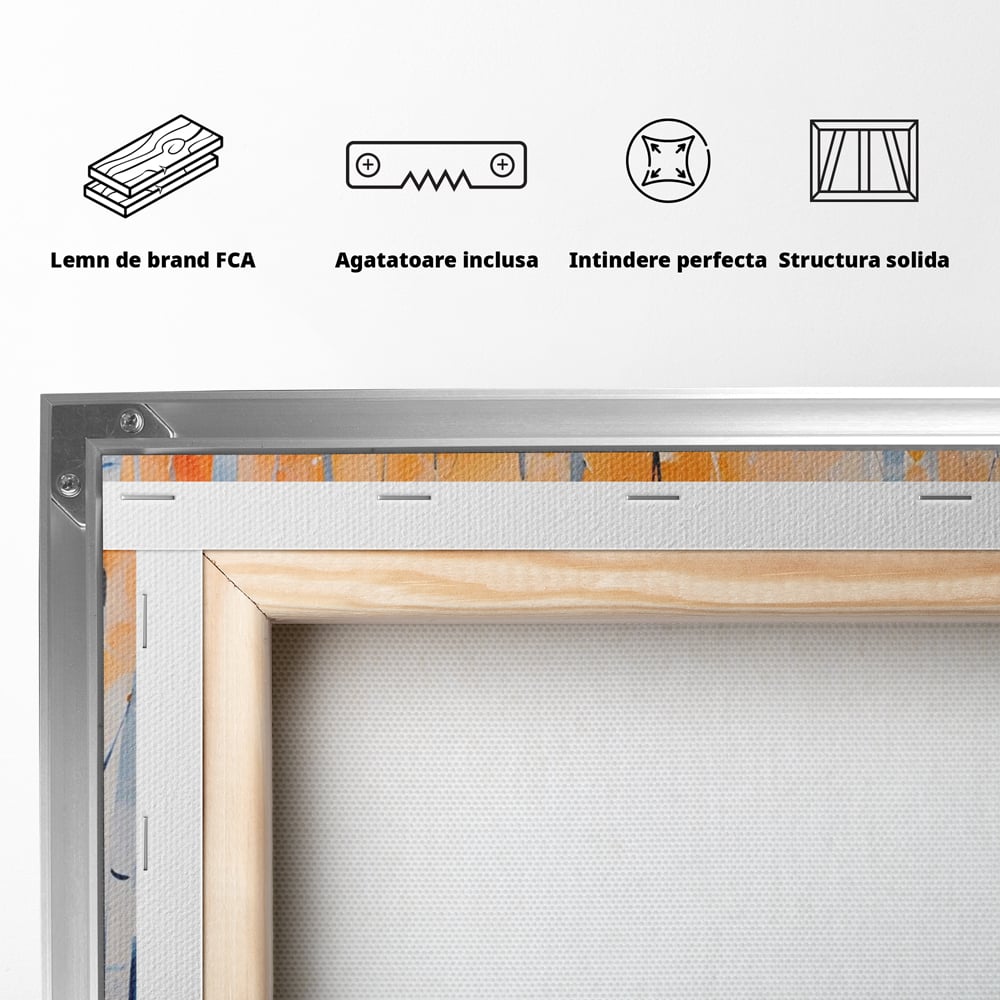 Tablou Canvas Premium LuxCanva® A1382, In Culorile Toamnei , Living, Padure, Natura, Copaci, Dormitor, Culori Vibrante