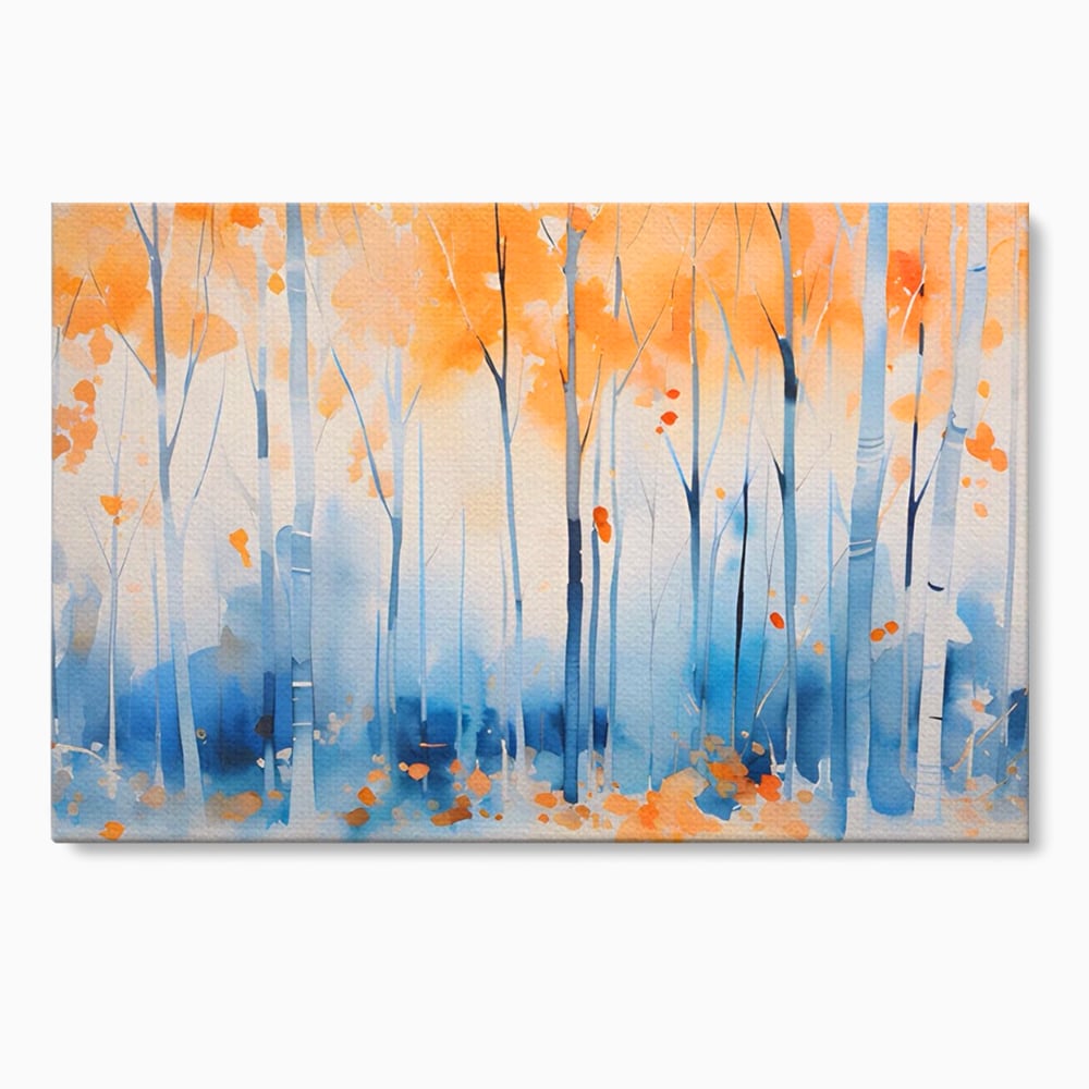 Tablou Canvas Premium LuxCanva® A1382, In Culorile Toamnei , Living, Padure, Natura, Copaci, Dormitor, Culori Vibrante