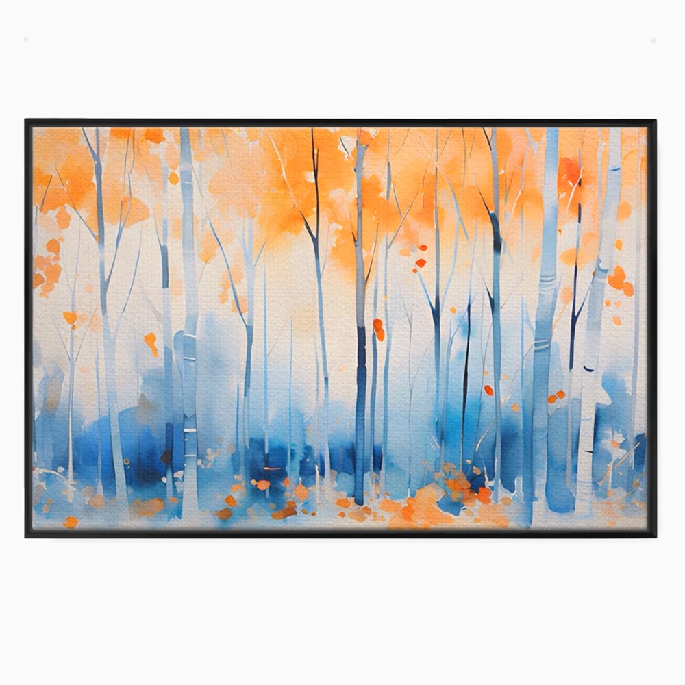 Tablou Canvas Premium LuxCanva® A1382, In Culorile Toamnei , Living, Padure, Natura, Copaci, Dormitor, Culori Vibrante