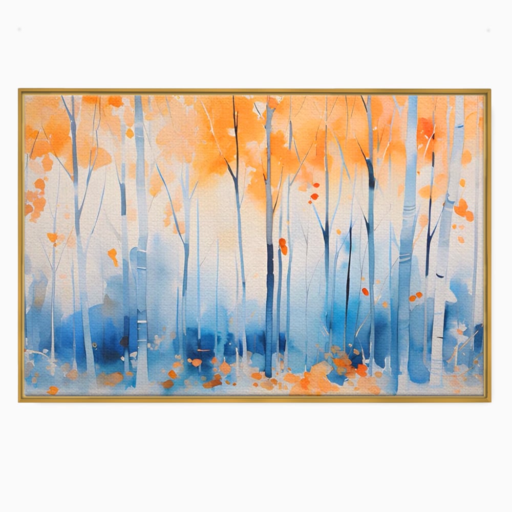 Tablou Canvas Premium LuxCanva® A1382, In Culorile Toamnei , Living, Padure, Natura, Copaci, Dormitor, Culori Vibrante