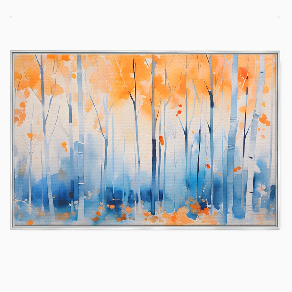 Tablou Canvas Premium LuxCanva® A1382, In Culorile Toamnei , Living, Padure, Natura, Copaci, Dormitor, Culori Vibrante