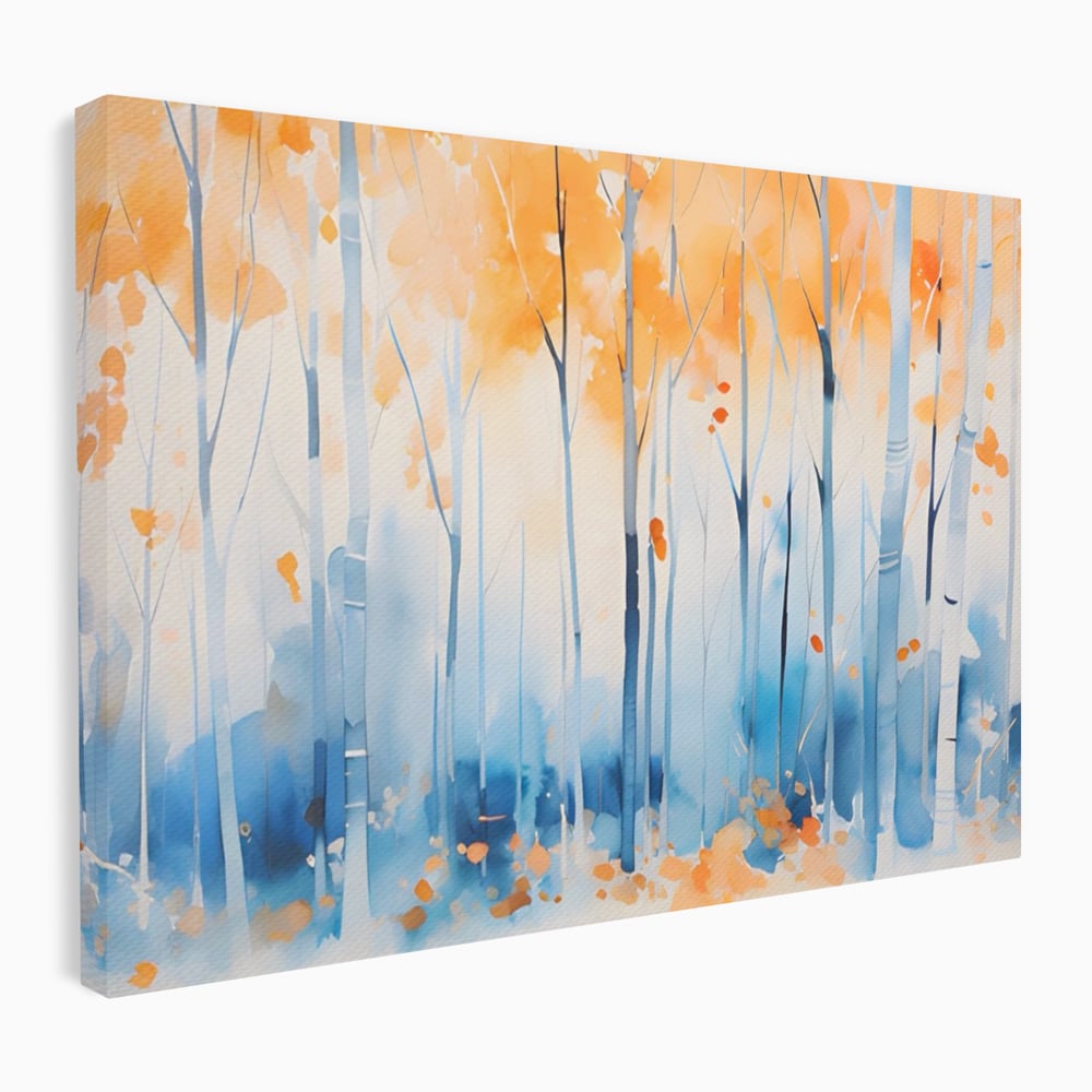 Tablou Canvas Premium LuxCanva® A1382, In Culorile Toamnei , Living, Padure, Natura, Copaci, Dormitor, Culori Vibrante