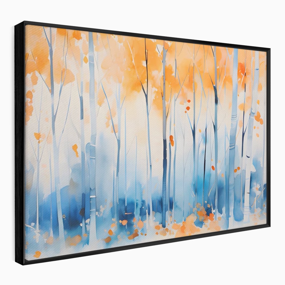 Tablou Canvas Premium LuxCanva® A1382, In Culorile Toamnei , Living, Padure, Natura, Copaci, Dormitor, Culori Vibrante