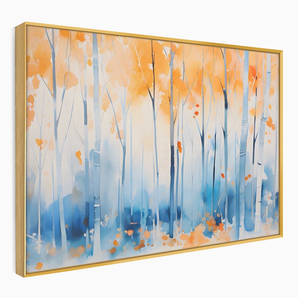 Tablou Canvas Premium LuxCanva® A1382, In Culorile Toamnei , Living, Padure, Natura, Copaci, Dormitor, Culori Vibrante