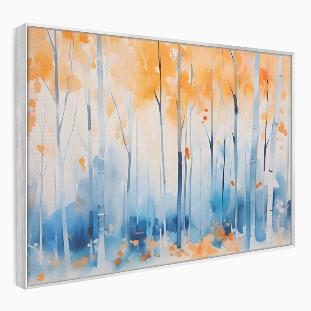 Tablou Canvas Premium LuxCanva® A1382, In Culorile Toamnei , Living, Padure, Natura, Copaci, Dormitor, Culori Vibrante