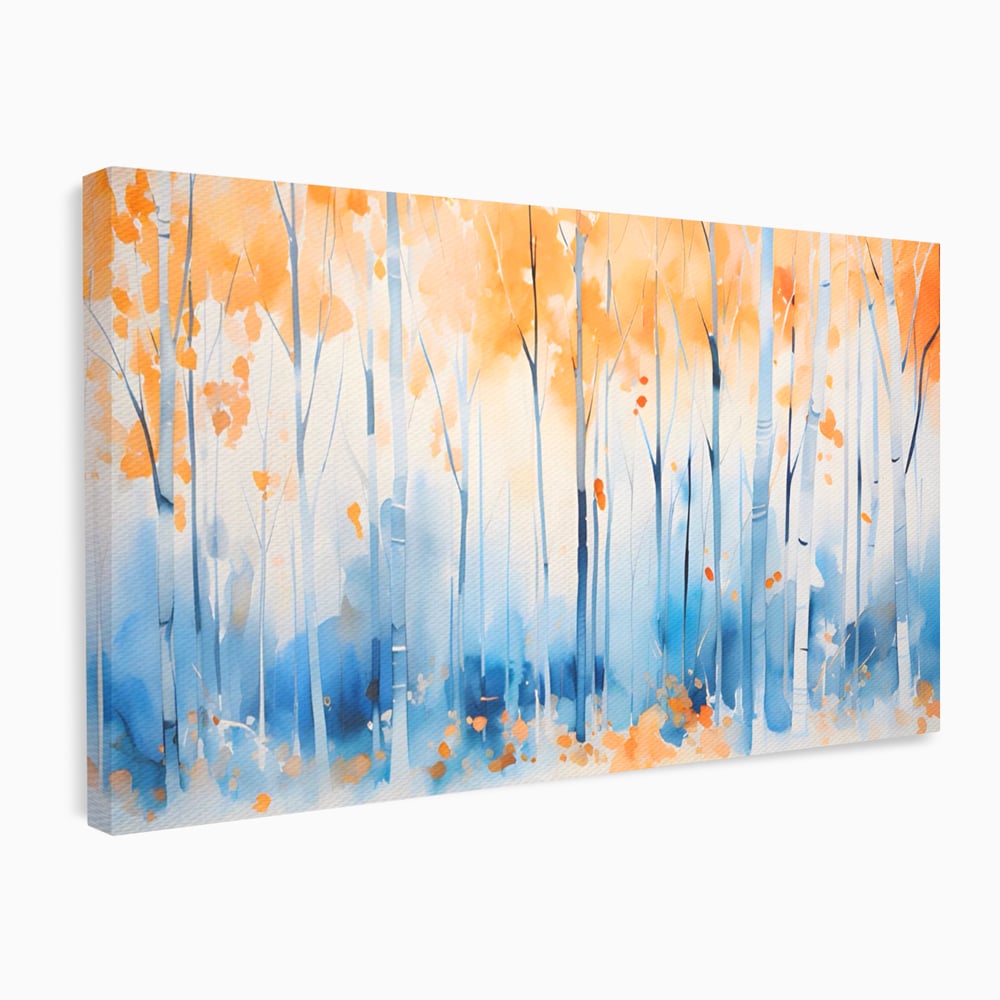 Tablou Canvas Premium LuxCanva® A1382, In Culorile Toamnei , Living, Padure, Natura, Copaci, Dormitor, Culori Vibrante