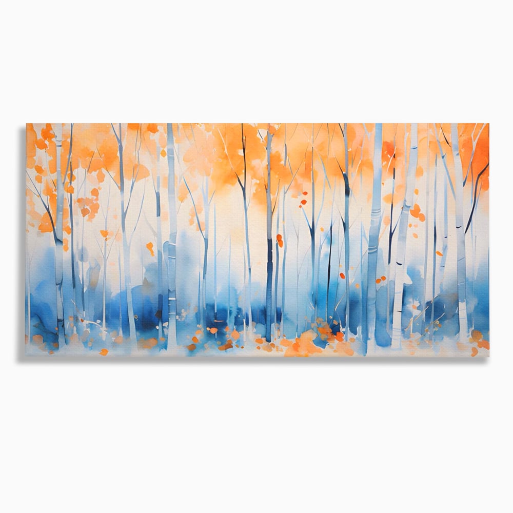 Tablou Canvas Premium LuxCanva® A1382, In Culorile Toamnei , Living, Padure, Natura, Copaci, Dormitor, Culori Vibrante