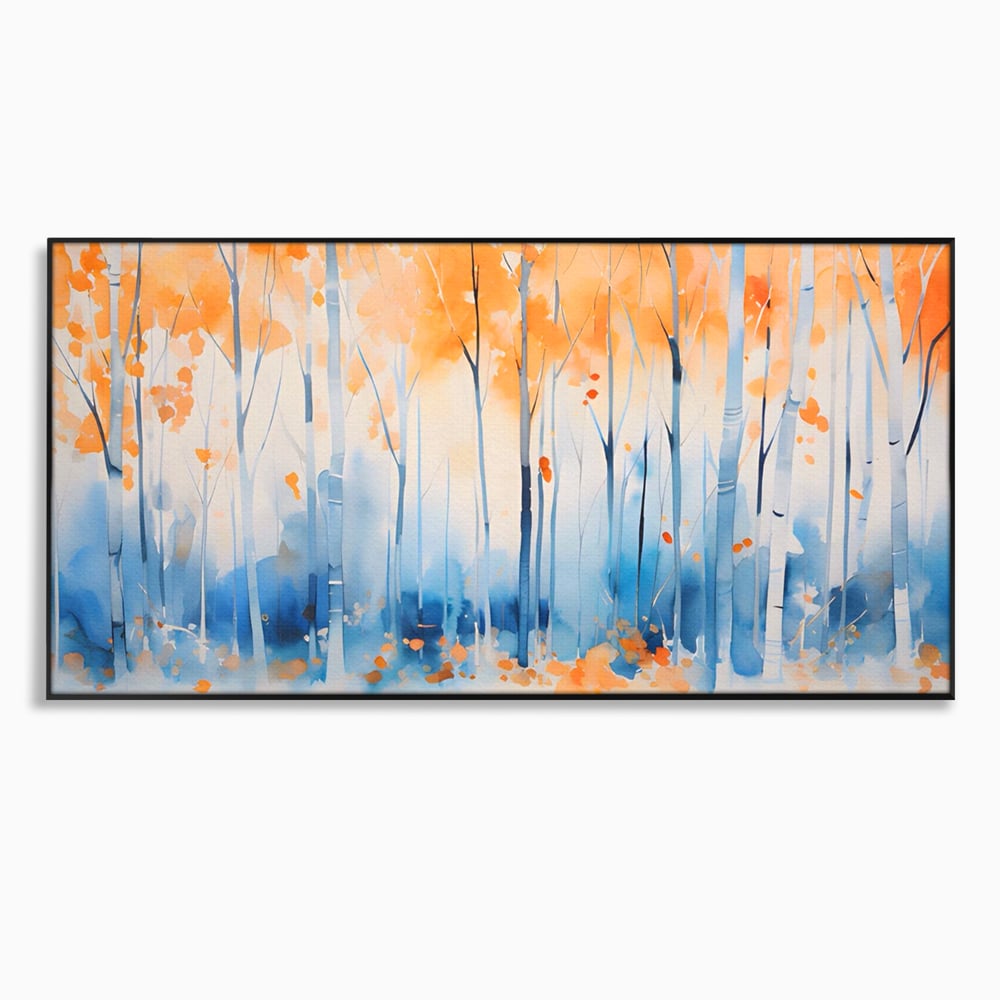 Tablou Canvas Premium LuxCanva® A1382, In Culorile Toamnei , Living, Padure, Natura, Copaci, Dormitor, Culori Vibrante