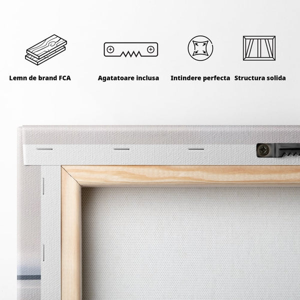 Tablou Canvas Premium LuxCanva® A1384, Orizont ,  Living, Peisaj, Campie, Natura, Dormitor, Culori Vibrante