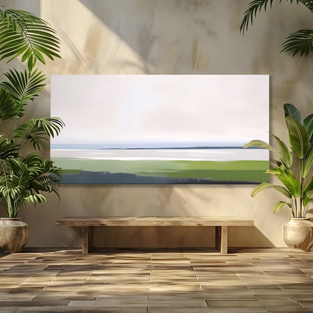 Tablou Canvas Premium LuxCanva® A1384, Orizont ,  Living, Peisaj, Campie, Natura, Dormitor, Culori Vibrante