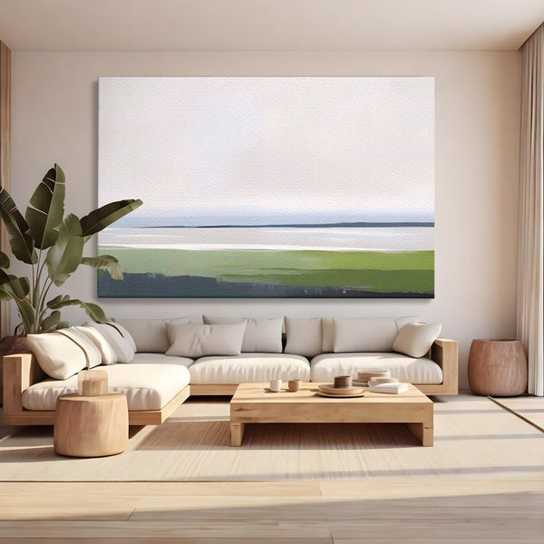 Tablou Canvas Premium LuxCanva® A1384, Orizont ,  Living, Peisaj, Campie, Natura, Dormitor, Culori Vibrante