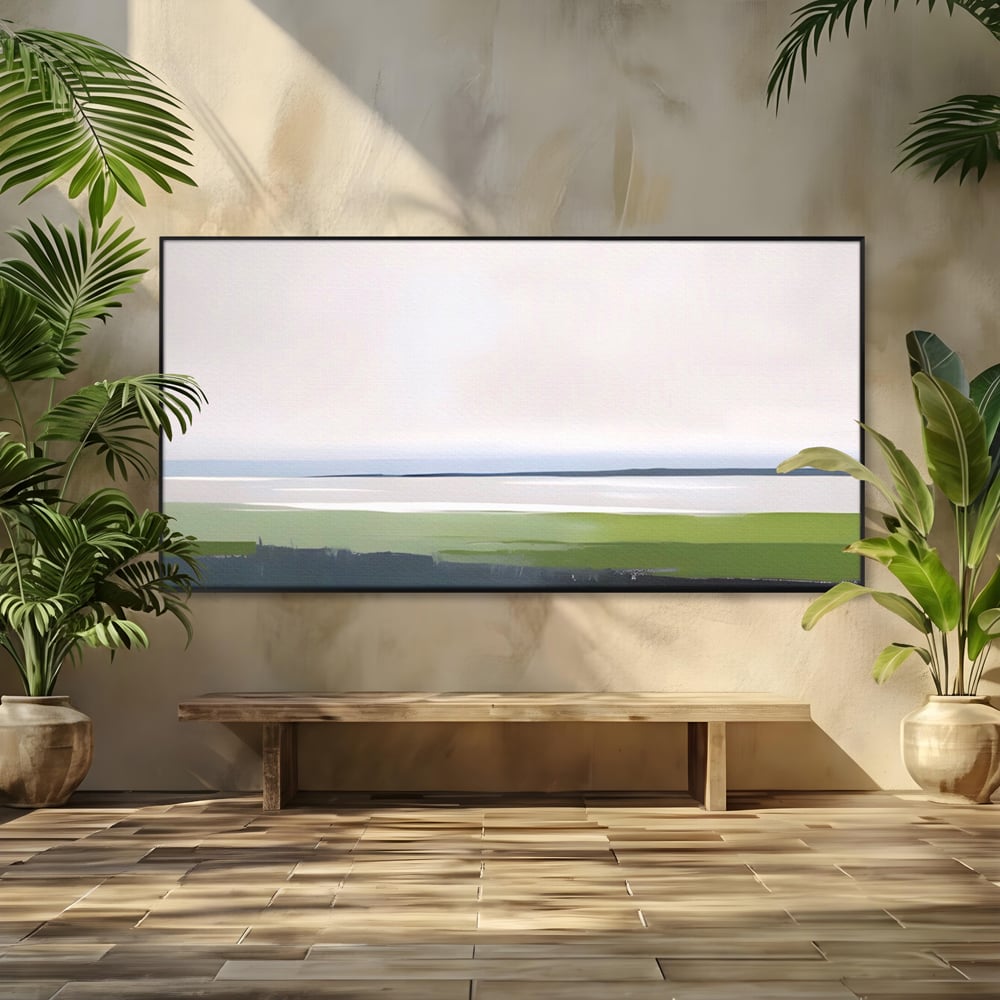 Tablou Canvas Premium LuxCanva® A1384, Orizont ,  Living, Peisaj, Campie, Natura, Dormitor, Culori Vibrante