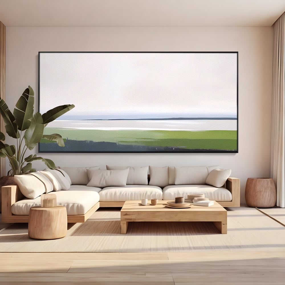 Tablou Canvas Premium LuxCanva® A1384, Orizont ,  Living, Peisaj, Campie, Natura, Dormitor, Culori Vibrante