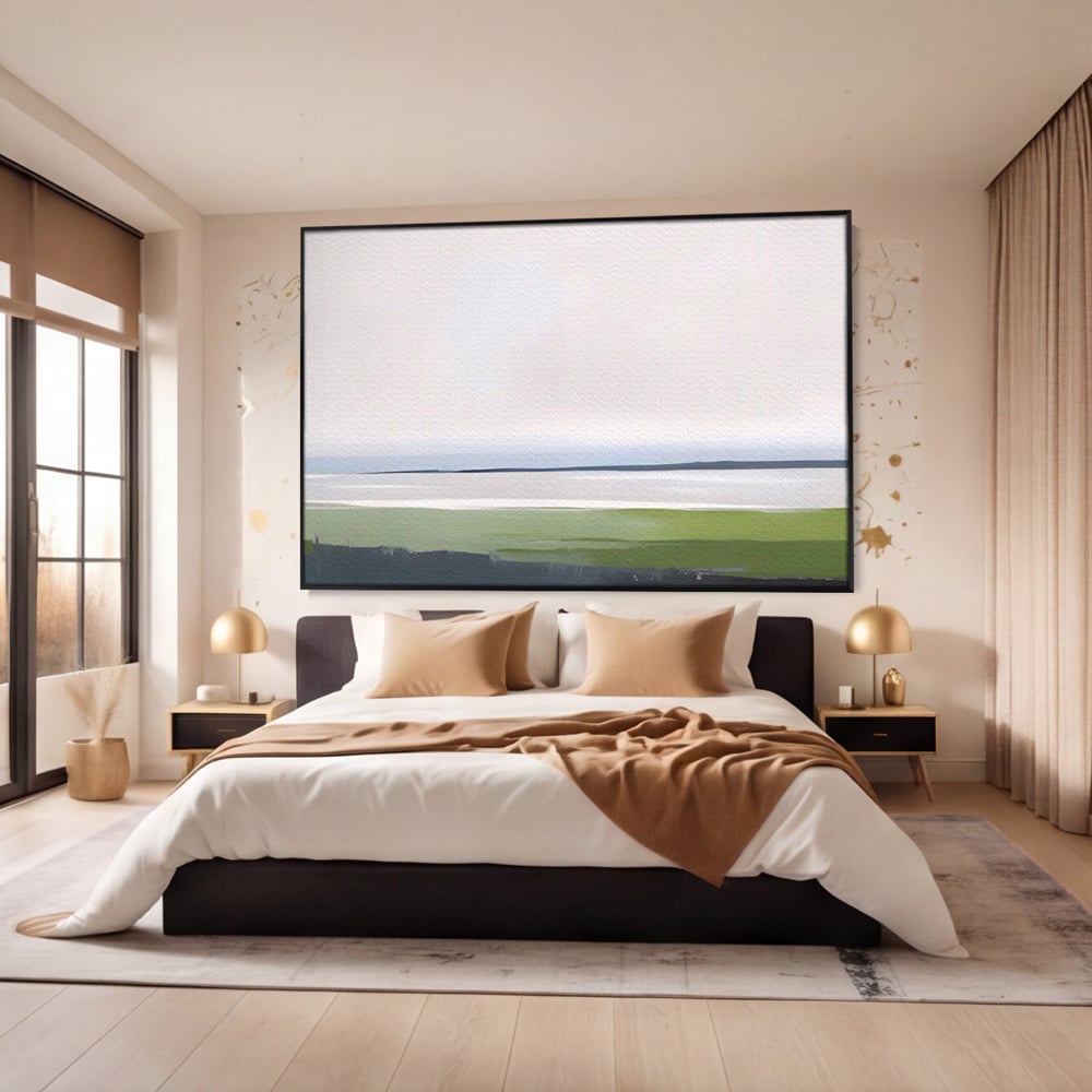 Tablou Canvas Premium LuxCanva® A1384, Orizont ,  Living, Peisaj, Campie, Natura, Dormitor, Culori Vibrante
