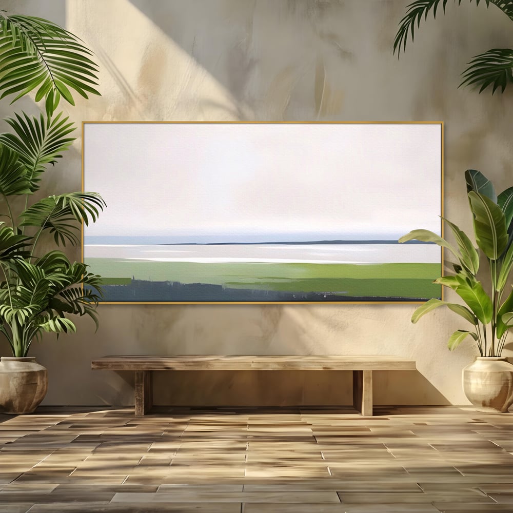 Tablou Canvas Premium LuxCanva® A1384, Orizont ,  Living, Peisaj, Campie, Natura, Dormitor, Culori Vibrante