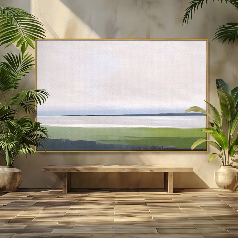 Tablou Canvas Premium LuxCanva® A1384, Orizont ,  Living, Peisaj, Campie, Natura, Dormitor, Culori Vibrante
