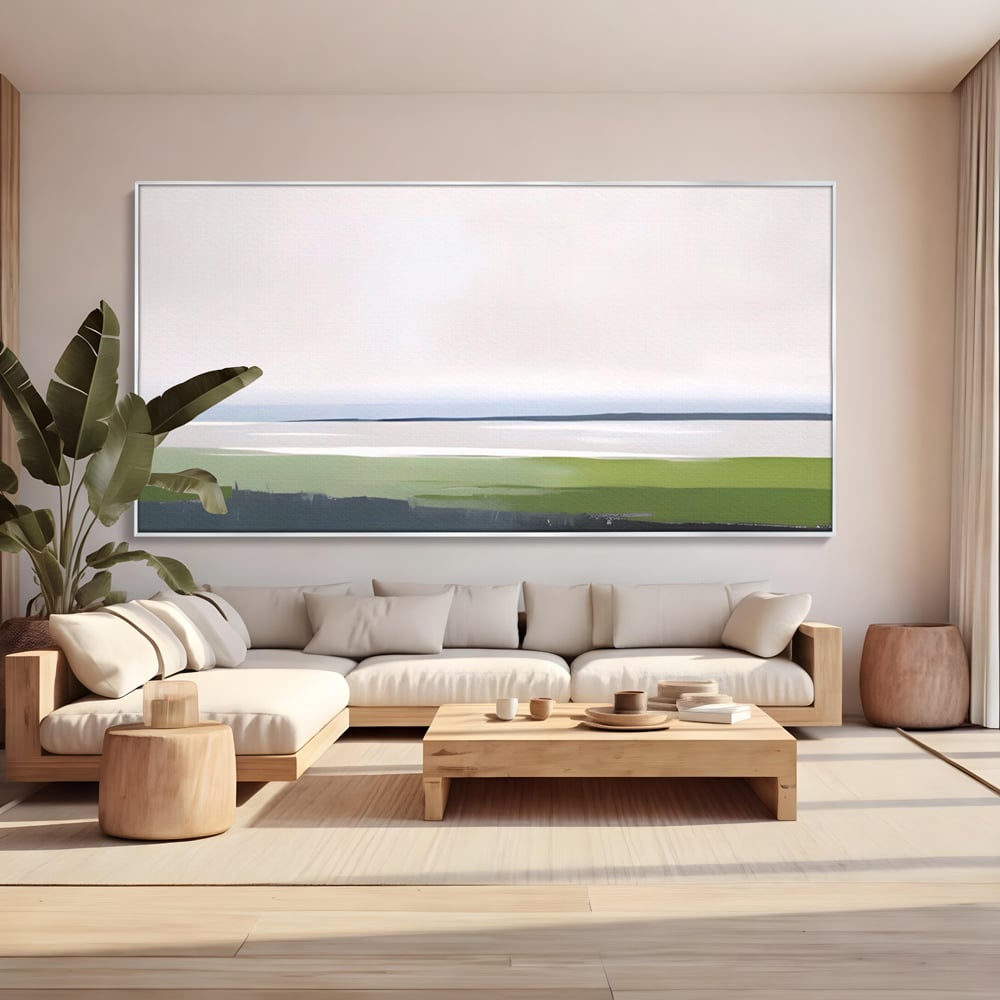 Tablou Canvas Premium LuxCanva® A1384, Orizont ,  Living, Peisaj, Campie, Natura, Dormitor, Culori Vibrante