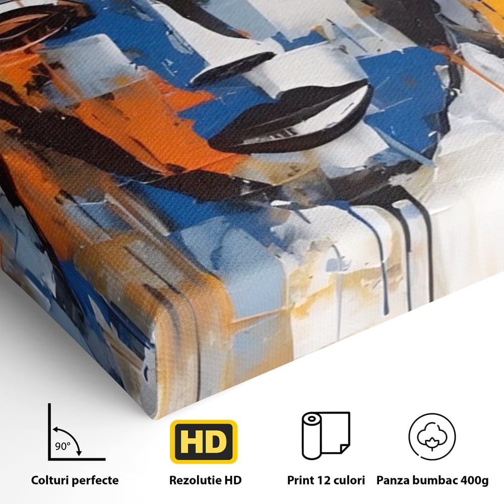 Tablou Canvas Premium LuxCanva® A1385, 4Faces , Living, Chipuri, Copii, Masti, Dormitor, Culori Vibrante