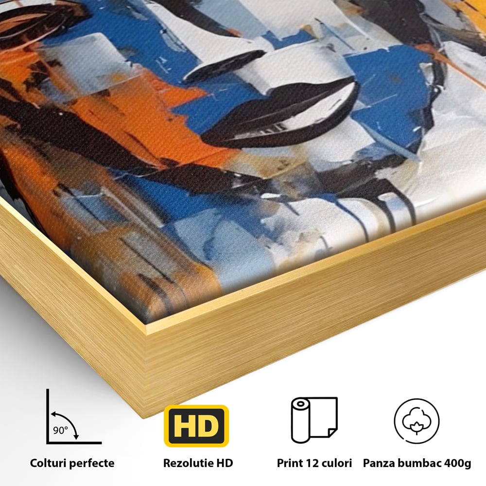 Tablou Canvas Premium LuxCanva® A1385, 4Faces , Living, Chipuri, Copii, Masti, Dormitor, Culori Vibrante