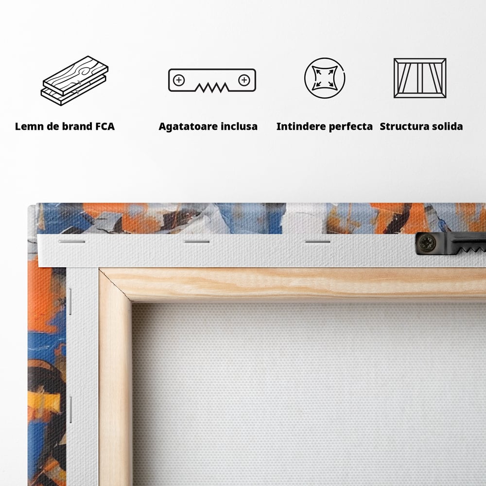 Tablou Canvas Premium LuxCanva® A1385, 4Faces , Living, Chipuri, Copii, Masti, Dormitor, Culori Vibrante