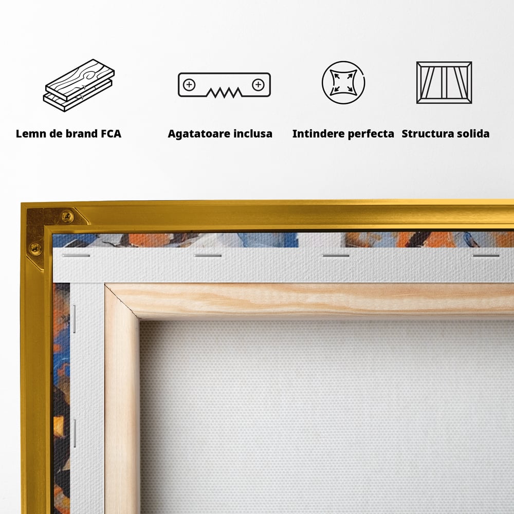 Tablou Canvas Premium LuxCanva® A1385, 4Faces , Living, Chipuri, Copii, Masti, Dormitor, Culori Vibrante