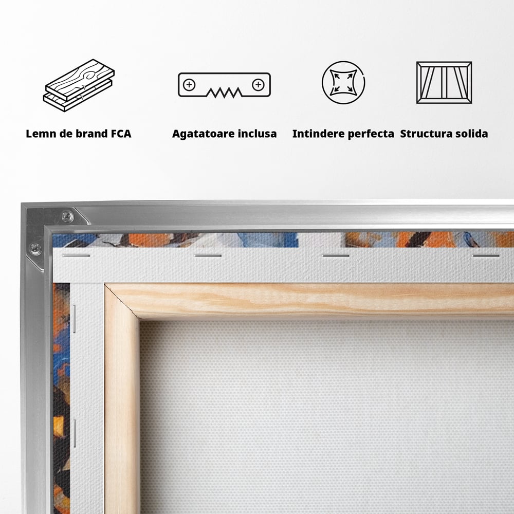 Tablou Canvas Premium LuxCanva® A1385, 4Faces , Living, Chipuri, Copii, Masti, Dormitor, Culori Vibrante