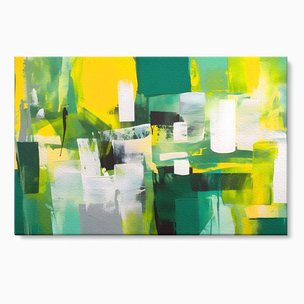 Tablou Canvas Premium LuxCanva® A1388, Abstract Green , Living, Verde, Culoare, Arta Moderna, Dormitor, Culori Vibrante