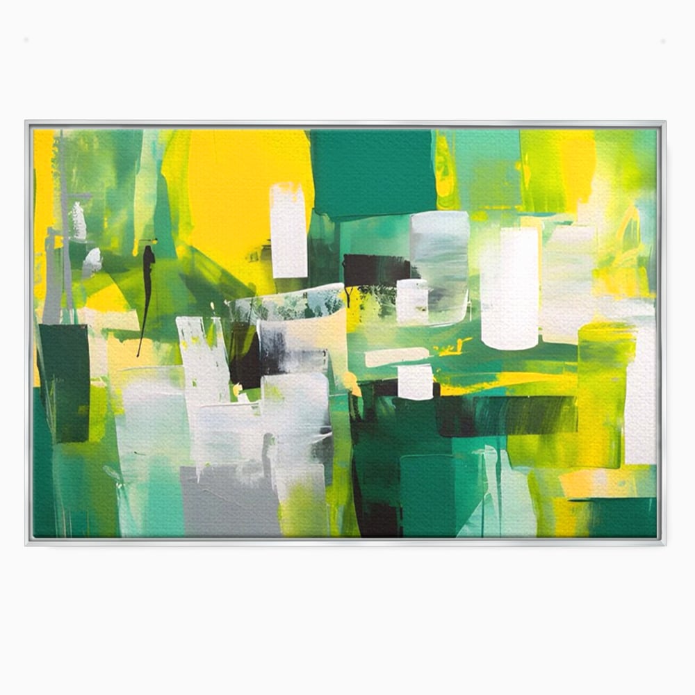 Tablou Canvas Premium LuxCanva® A1388, Abstract Green , Living, Verde, Culoare, Arta Moderna, Dormitor, Culori Vibrante
