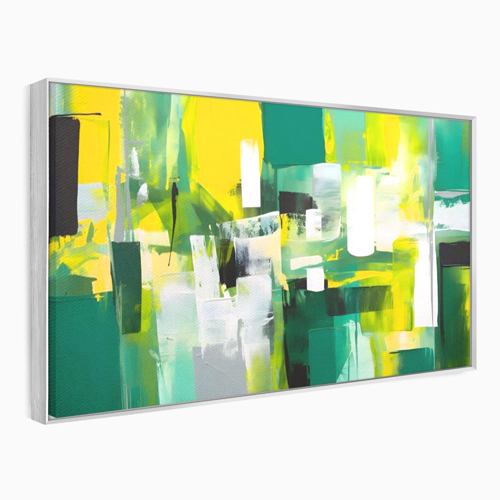 Tablou Canvas Premium LuxCanva® A1388, Abstract Green , Living, Verde, Culoare, Arta Moderna, Dormitor, Culori Vibrante