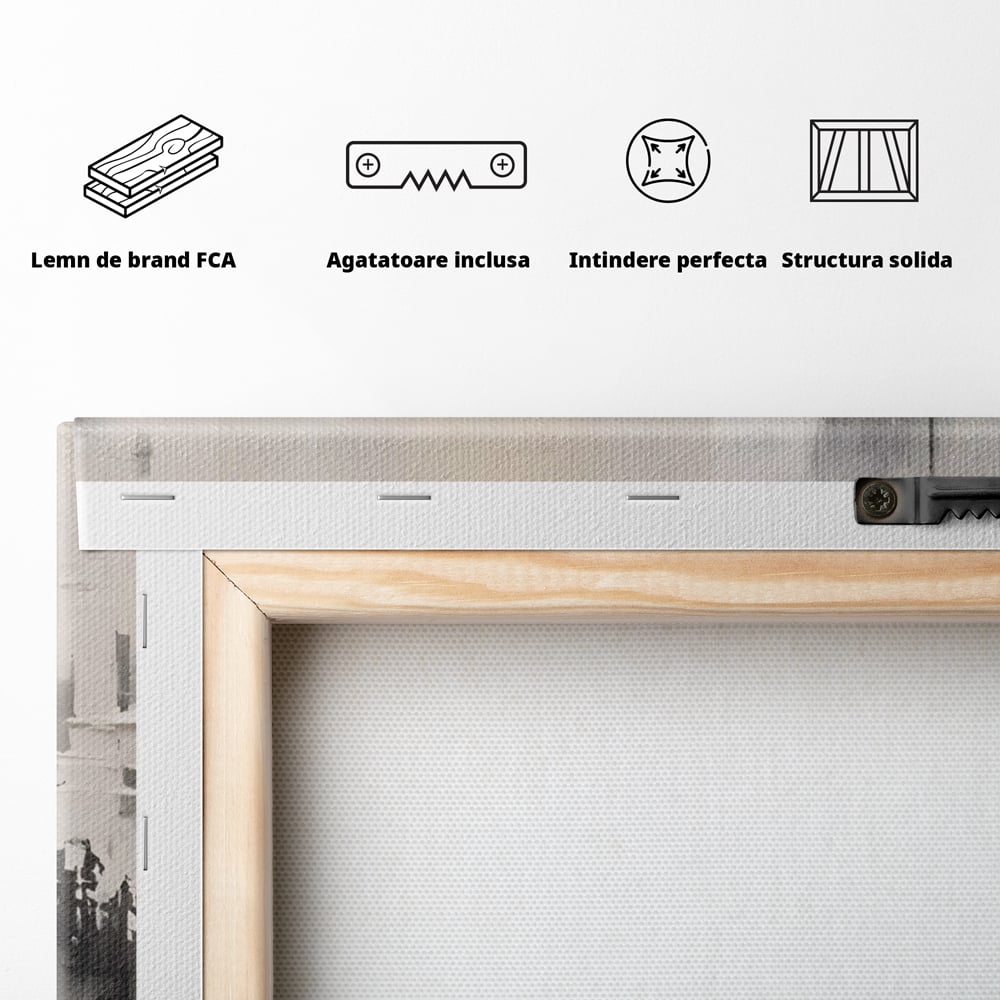Leinwand Premium Canvas Wandkunst LuxCanva® A1390, Abstrakt Grau , Wohnen, Moderne Kunst, Moderne Kunst, Grau, Reflektierende Farben, Galerie, Lebendige Farben