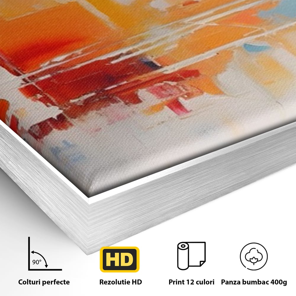 Tablou Canvas Premium LuxCanva® A1391, Contrast De Culori , Living, Arta Moderna, Pata De Culoare, Abstract, Dormitor, Culori Vibrante