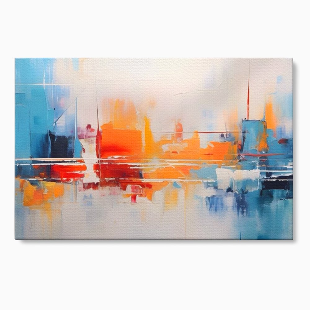 Tablou Canvas Premium LuxCanva® A1391, Contrast De Culori , Living, Arta Moderna, Pata De Culoare, Abstract, Dormitor, Culori Vibrante