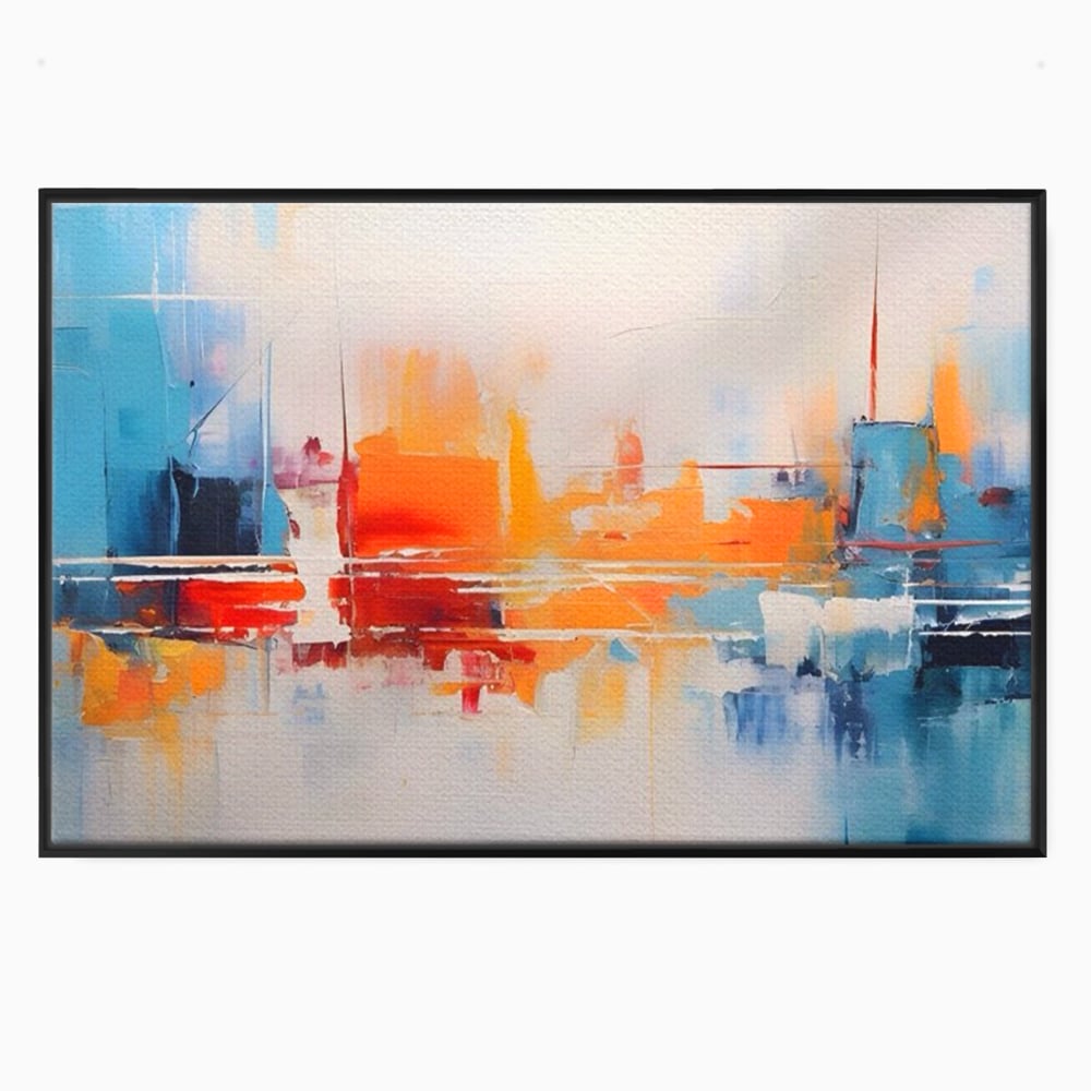 Tablou Canvas Premium LuxCanva® A1391, Contrast De Culori , Living, Arta Moderna, Pata De Culoare, Abstract, Dormitor, Culori Vibrante