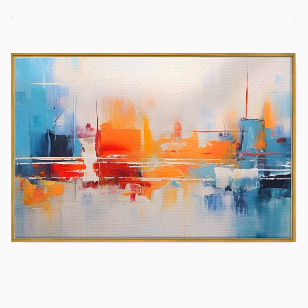 Tablou Canvas Premium LuxCanva® A1391, Contrast De Culori , Living, Arta Moderna, Pata De Culoare, Abstract, Dormitor, Culori Vibrante