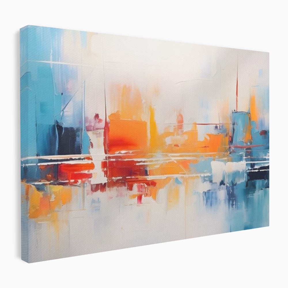Tablou Canvas Premium LuxCanva® A1391, Contrast De Culori , Living, Arta Moderna, Pata De Culoare, Abstract, Dormitor, Culori Vibrante